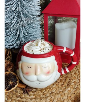 BOUGIE MUG DE NOEL SANTA